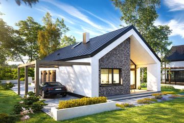  Projekt domu Azalia (TBO1000) - projekt domu parterowego - Zdjęcie 1