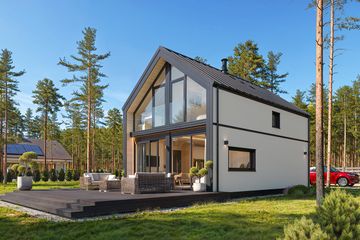  Projekt domu MG 3 wariant 18 (WAH2173) - projekt domu parterowego z poddaszem - Zdjęcie 2