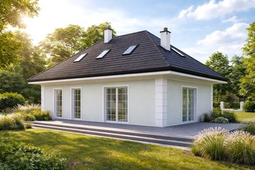  Projekt domu KP-130 (LUC1000) - projekt domu parterowego z poddaszem - Zdjęcie 3