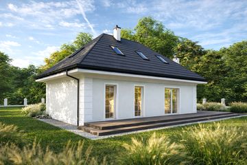  Projekt domu KP-130 (LUC1000) - projekt domu parterowego z poddaszem - Zdjęcie 4