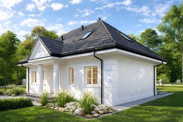  Projekt domu KP-130 (LUC1000) - projekt domu parterowego z poddaszem - Zdjęcie 5