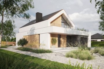  Projekt domu NewHouse 749 w1 G1 (KRZ1158) - projekt domu parterowego z poddaszem - Zdjęcie 4