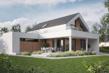  Projekt domu NewHouse 749 w1 G2 (KRZ1159) - projekt domu parterowego z poddaszem - Zdjęcie 2