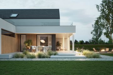  Projekt domu NewHouse 749 w1 G2 (KRZ1159) - projekt domu parterowego z poddaszem - Zdjęcie 3