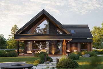  Projekt domu HomeKoncept 166 G2 wariant 01 (KRX1304) - projekt domu parterowego z poddaszem - Zdjęcie 1