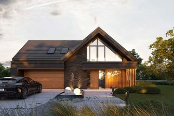  Projekt domu HomeKoncept 166 G2 wariant 01 (KRX1304) - projekt domu parterowego z poddaszem - Zdjęcie 2