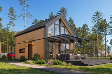  Projekt domu MG 3 wariant 18 drewniany (WAH2174) - projekt domu parterowego z poddaszem - Zdjęcie 5