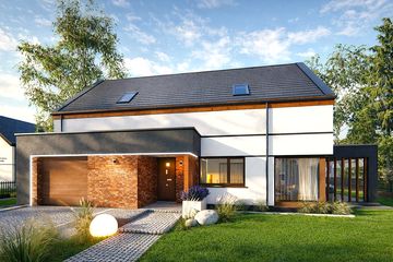  Projekt domu Złotoria 2 (TBO1006) - projekt domu parterowego z poddaszem - Zdjęcie 1