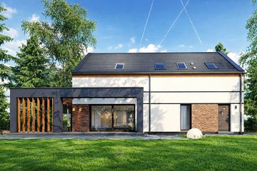  Projekt domu Złotoria 2 (TBO1006) - projekt domu parterowego z poddaszem - Zdjęcie 4