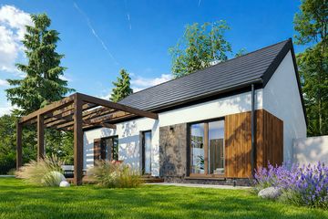  Projekt domu Prosty mini (TBO1007) - projekt domu parterowego - Zdjęcie 3