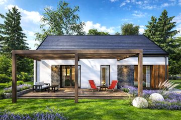  Projekt domu Prosty mini (TBO1007) - projekt domu parterowego - Zdjęcie 4