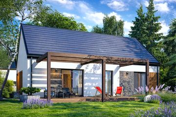  Projekt domu Prosty mini (TBO1007) - projekt domu parterowego - Zdjęcie 5