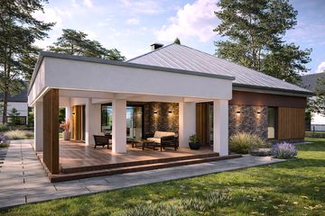  Projekt domu Lawenda (TBO1008) - projekt domu parterowego - Zdjęcie 3