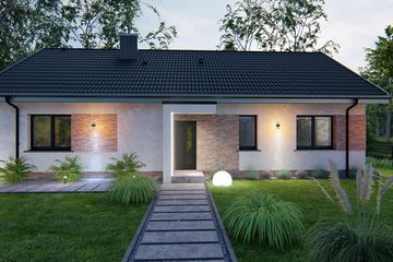  Projekt domu Prosty 1A (TBO1010) - projekt domu parterowego - Zdjęcie 1