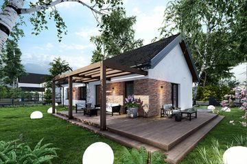  Projekt domu Prosty 1A (TBO1010) - projekt domu parterowego - Zdjęcie 2