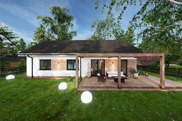  Projekt domu Prosty 1A (TBO1010) - projekt domu parterowego - Zdjęcie 3