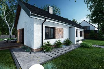  Projekt domu Prosty 1A (TBO1010) - projekt domu parterowego - Zdjęcie 4