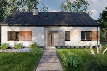  Projekt domu Prosty 1B (TBO1011) - projekt domu parterowego - Zdjęcie 1