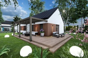  Projekt domu Prosty 1B (TBO1011) - projekt domu parterowego - Zdjęcie 2