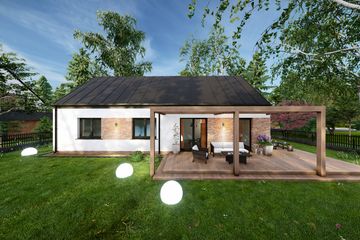  Projekt domu Prosty 1B (TBO1011) - projekt domu parterowego - Zdjęcie 7