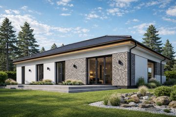 Projekt domu Altair - parterowy dom o powierzchni 142,28 m², dach kopertowy - ujęcie 2
