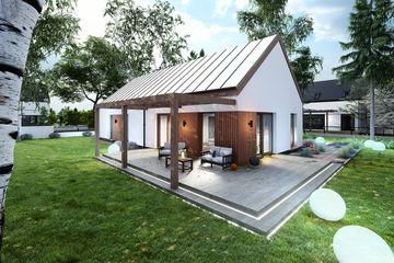  Projekt domu Prosty 2 (TBO1013) - projekt domu parterowego - Zdjęcie 3