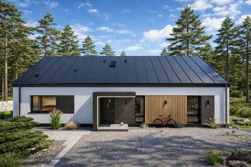 Projekt domu Prosty 2 - parterowy dom o powierzchni 105,85 m², dach dwuspadowy - ujęcie 4