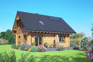  Projekt domu Gładyszowo aa 70 dw (KRP2831) - projekt domu parterowego z poddaszem - Zdjęcie 2