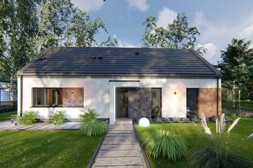  Projekt domu Prosty 1C (TBO1015) - projekt domu parterowego - Zdjęcie 1