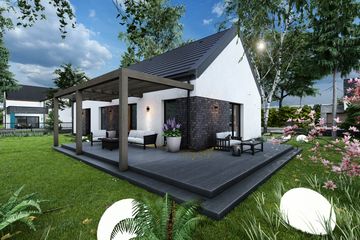  Projekt domu Prosty 1C (TBO1015) - projekt domu parterowego - Zdjęcie 2