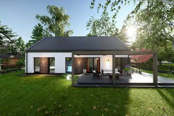  Projekt domu Prosty 1C (TBO1015) - projekt domu parterowego - Zdjęcie 3