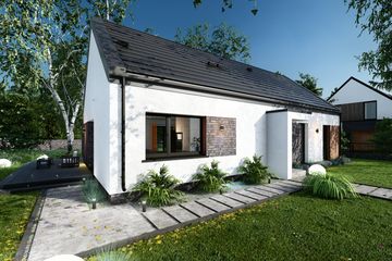  Projekt domu Prosty 1C (TBO1015) - projekt domu parterowego - Zdjęcie 4