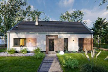  Projekt domu Prosty 1D (TBO1016) - projekt domu parterowego - Zdjęcie 1