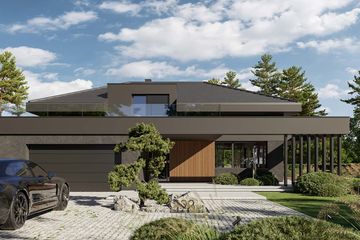  Projekt domu HomeKoncept 128 wariant 01 (KRX1305) - projekt domu parterowego z poddaszem - Zdjęcie 1