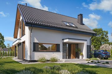  Projekt domu Przyjemny 5 (WAH2175) - projekt domu parterowego z poddaszem - Zdjęcie 2