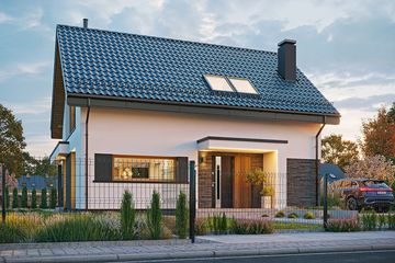  Projekt domu Przyjemny 5 (WAH2175) - projekt domu parterowego z poddaszem - Zdjęcie 3