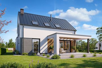  Projekt domu Przyjemny 6 (WAH2176) - projekt domu parterowego z poddaszem - Zdjęcie 4