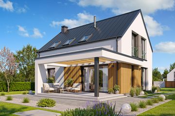  Projekt domu Przyjemny 6 (WAH2176) - projekt domu parterowego z poddaszem - Zdjęcie 5