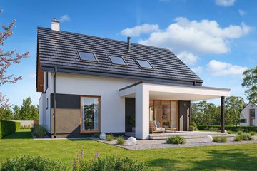  Projekt domu Przyjemny 7 (WAH2177) - projekt domu parterowego z poddaszem - Zdjęcie 4