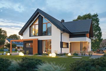  Projekt domu Przyjemny 8 (WAH2178) - projekt domu parterowego z poddaszem - Zdjęcie 5