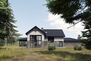 Projekt domu FarmHouse One plus - parterowy z poddaszem dom o powierzchni 216,16 m², dach dwuspadowy - ujęcie 5