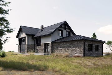 Projekt domu FarmHouse One plus - parterowy z poddaszem dom o powierzchni 216,16 m², dach dwuspadowy - ujęcie 6