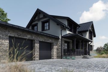 Projekt domu FarmHouse One plus - parterowy z poddaszem dom o powierzchni 216,16 m², dach dwuspadowy - ujęcie 7