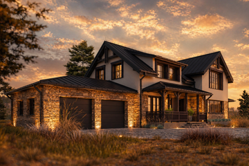 Projekt domu FarmHouse One plus - parterowy z poddaszem dom o powierzchni 216,16 m², dach dwuspadowy - ujęcie 11