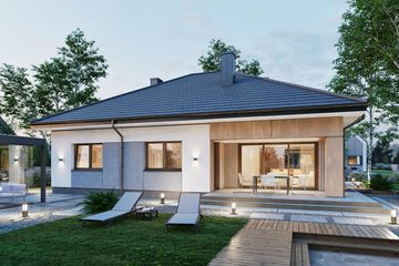  Projekt domu Domena 163 C4 (WRW1435) - projekt domu parterowego - Zdjęcie 4