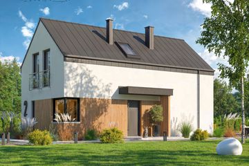  Projekt domu Nastka 2 (WOE1223) - projekt domu parterowego z poddaszem - Zdjęcie 3