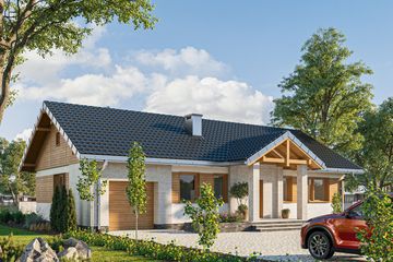  Projekt domu Lilak (418) (KRD1136) - projekt domu parterowego - Zdjęcie 2