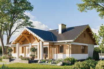 Projekt domu Lilak (418) (KRD1136) - projekt domu parterowego - Zdjęcie 1