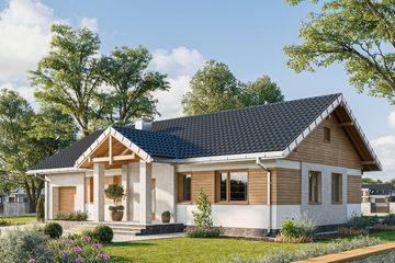  Projekt domu Lilak (418) (KRD1136) - projekt domu parterowego - Zdjęcie 3