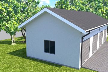 Projekt garażu Planujdom GŻ21 - parterowy dom o powierzchni 98,05 m², dach dwuspadowy - ujęcie 3